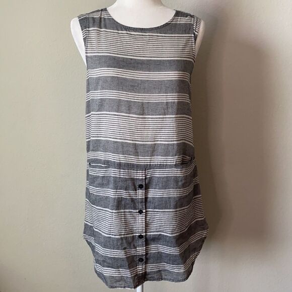 Fab’rik Gray Slip Dress Pockets Lightweight Small - Picture 1 of 6
